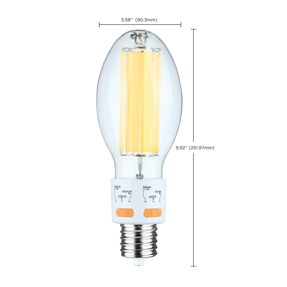 Satco LED HID Replacement ED28 Wattage and CCT Tunable EX39 Base 120-277v Bulb - Image 8