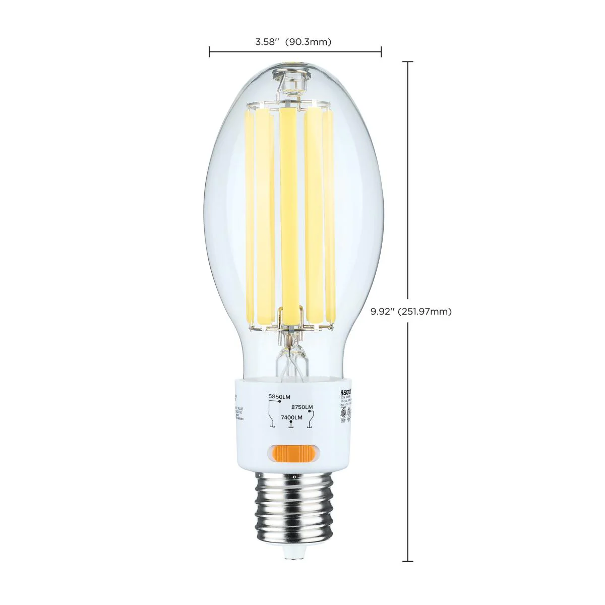 Satco LED HID Replacement ED28 Wattage Tunable 5000K EX39 Base 120-277v Bulb - Image 8