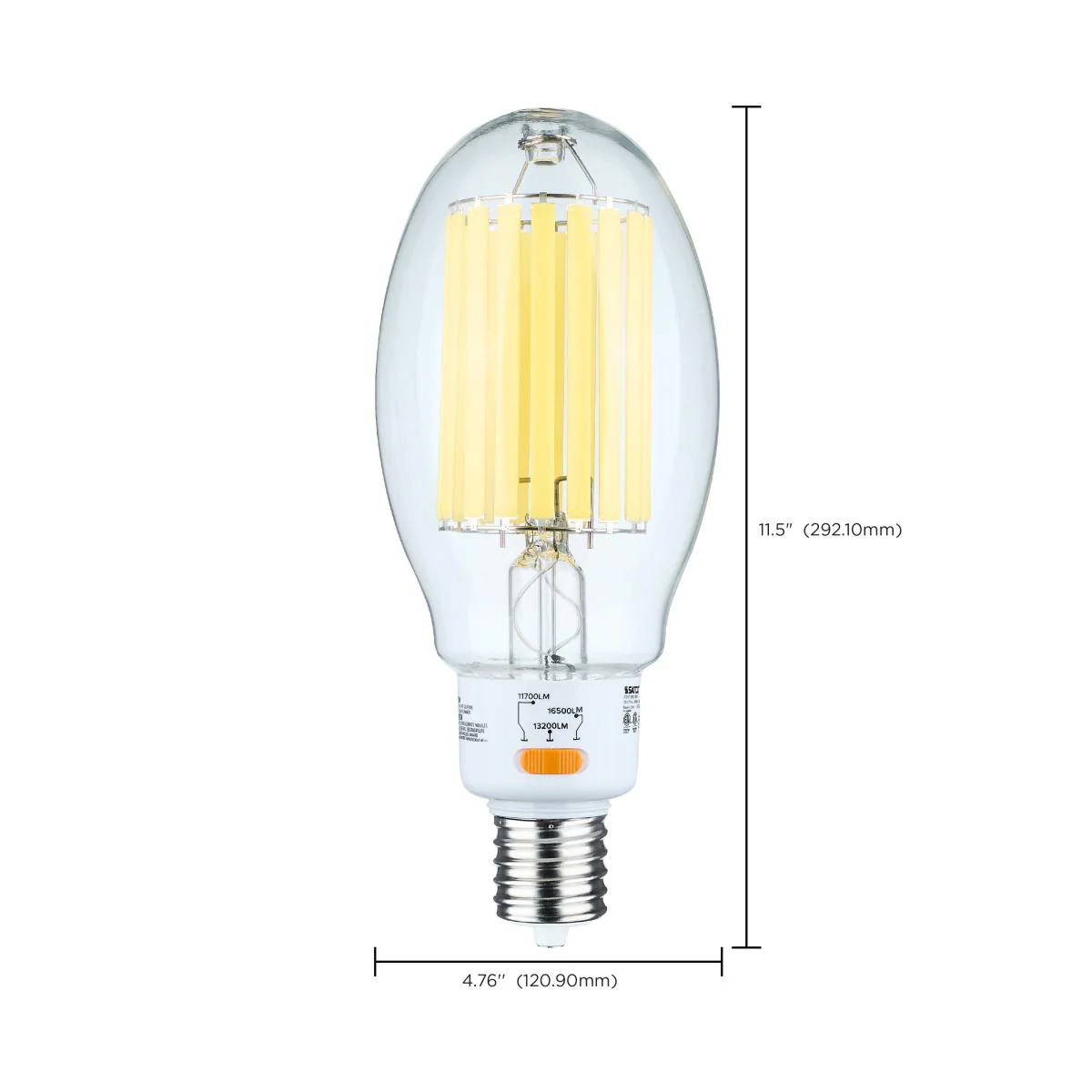Satco LED HID Replacement ED37 Wattage Tunable 5000K EX39 Base 120-277v Bulb - Image 8