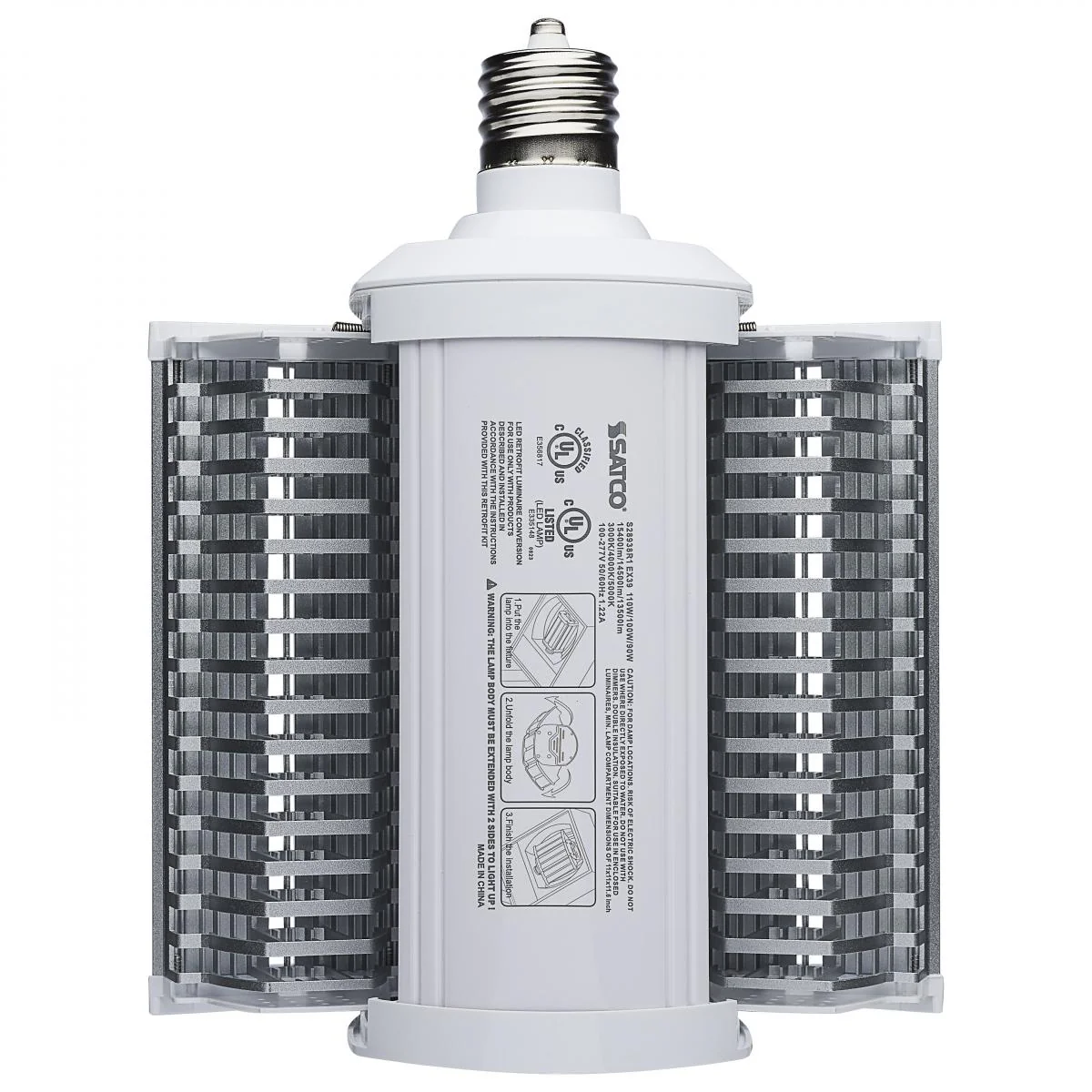 Satco LED Shoe Box Lamp Wattage and CCT Tunable 120-277v White Finish Bulb - Image 2
