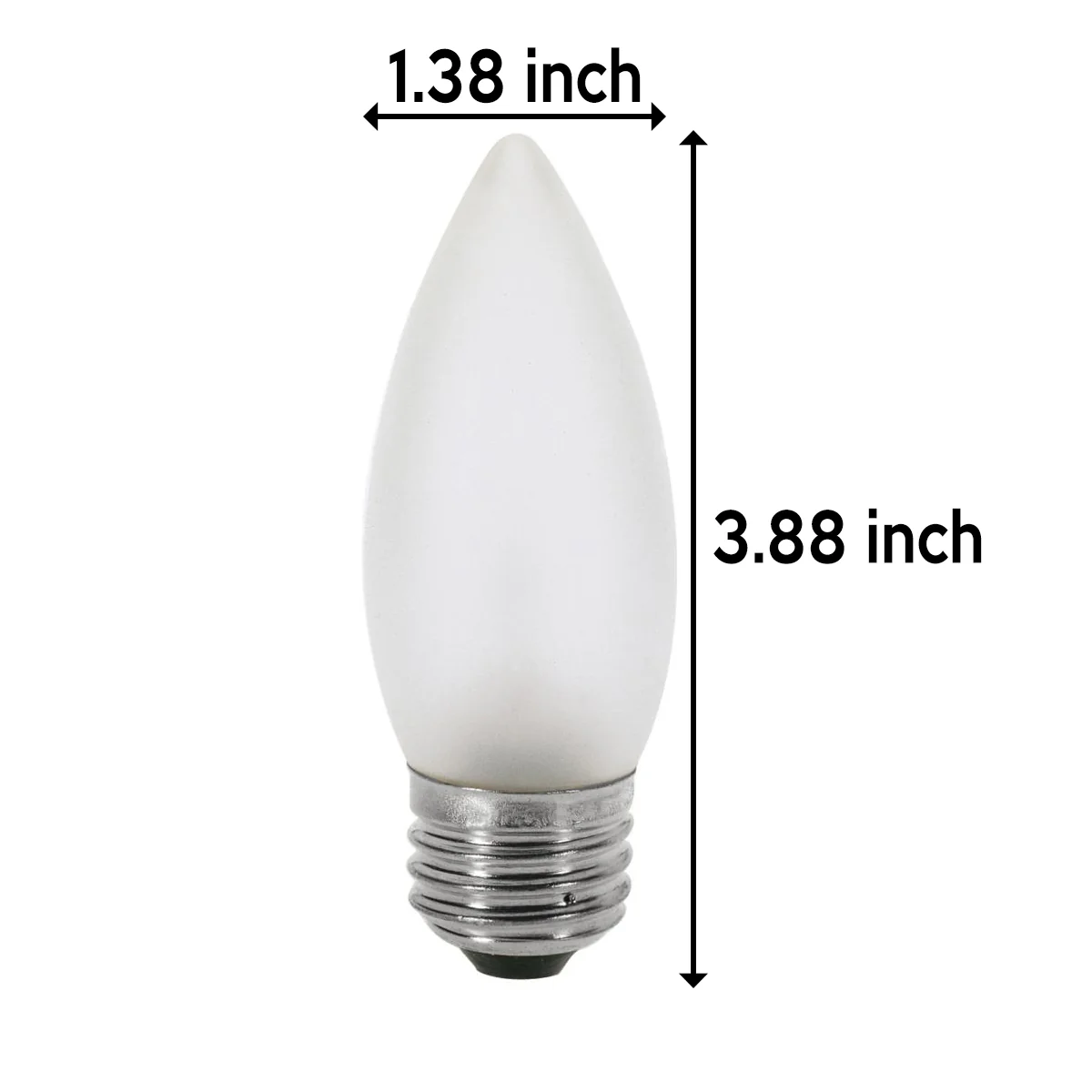 2Pk - Satco 4.5w B11 LED Frosted 350lm 2700k Warm White E26 Base Dimmable Bulb - Image 2