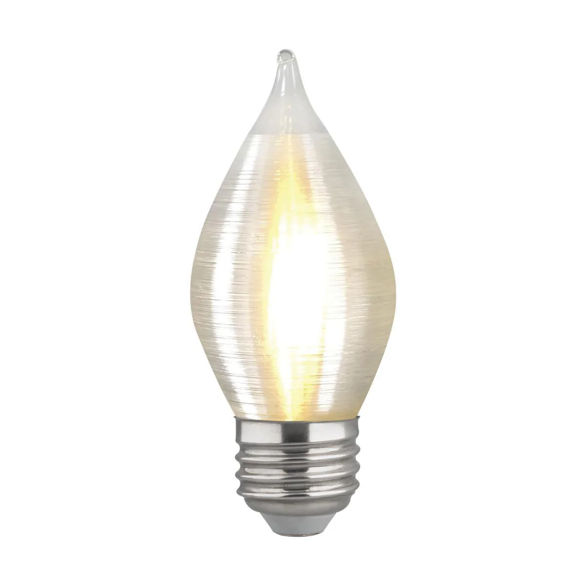 Satco S23413 4w C15 LED Satin Spun Clear 120v Medium Base 300lm 2700k bulb - Image 2