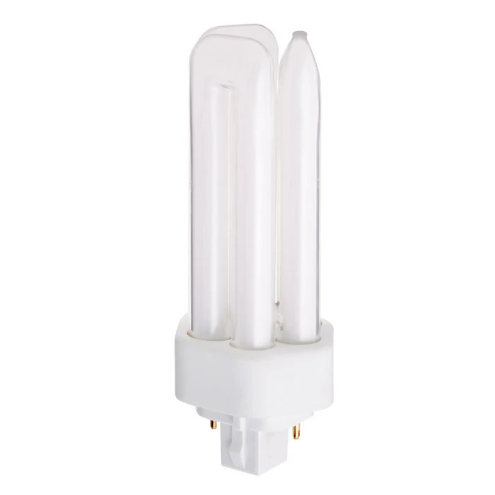 Satco S4367 18W Triple Tube 2-Pin GX24D-2 Plug-In base 2700K fluorescent bulb
