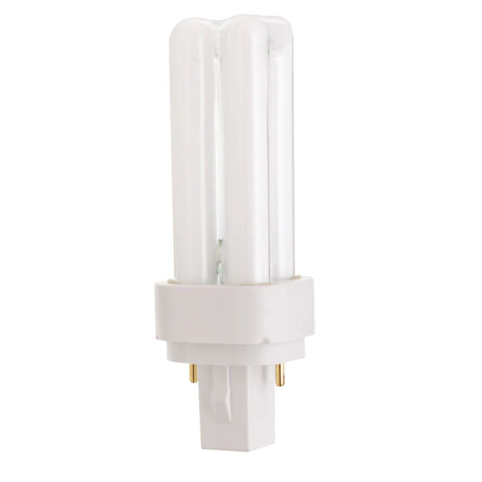 Satco S8316 9W Quad Tube 2-Pin G23-2 Plug-In base 3500K fluorescent bulb