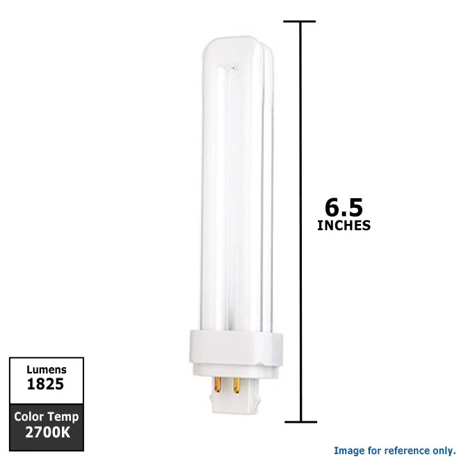 Satco S8337 26W Double Tube 4-Pin G24Q-3 Plug-In base 2700K fluorescent bulb - Image 2