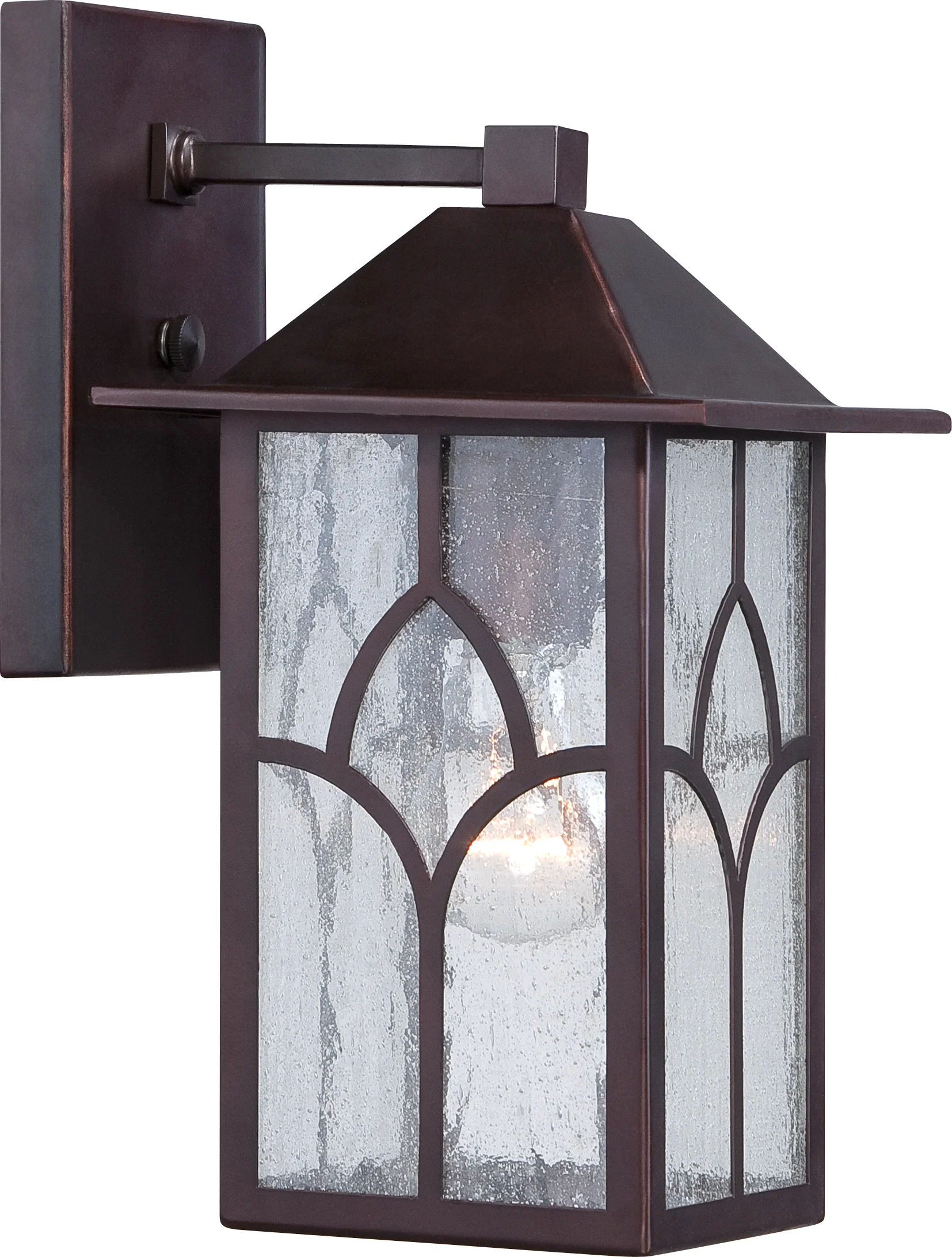 Stanton 1 LT 6" Outdoor Wall Fixture w/ Clear Seed Glass