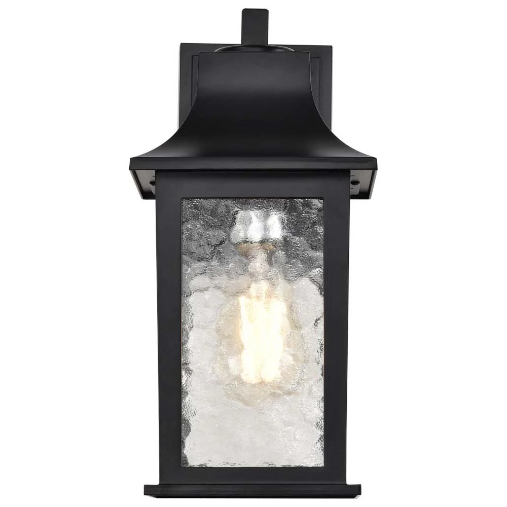 Stillwell Outdoor 13-in Wall Light Matte Black Finish w/ Clear Water Glass - Image 2