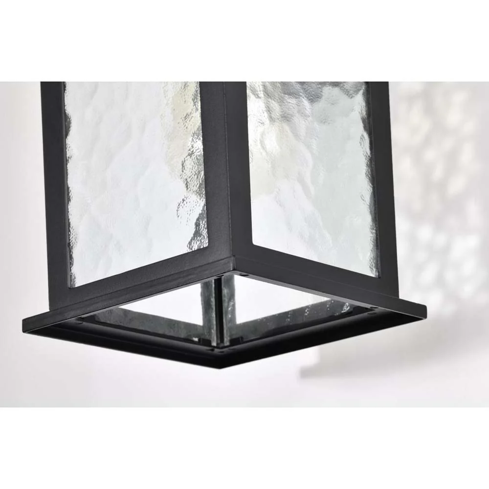 Stillwell Outdoor 13-in Wall Light Matte Black Finish w/ Clear Water Glass - Image 6