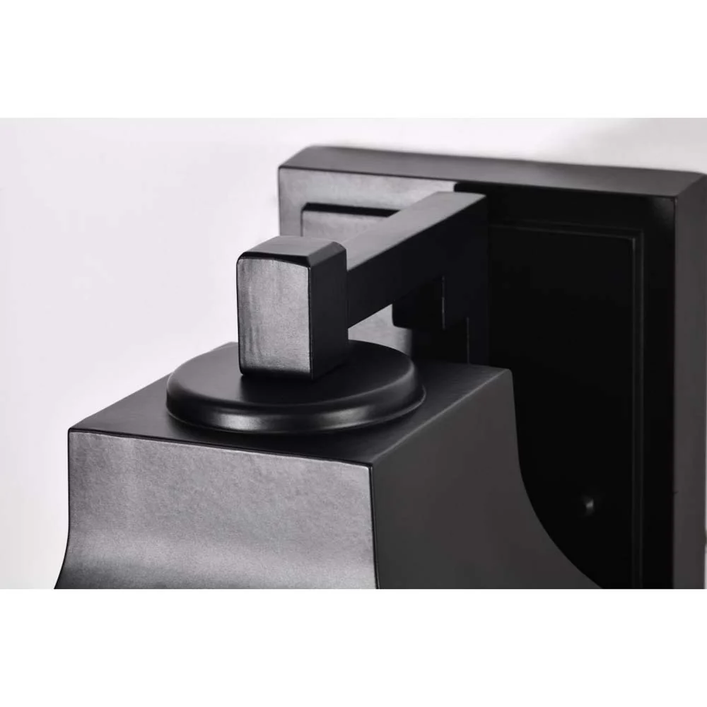 Stillwell Outdoor 13-in Wall Light Matte Black Finish w/ Clear Water Glass - Image 8