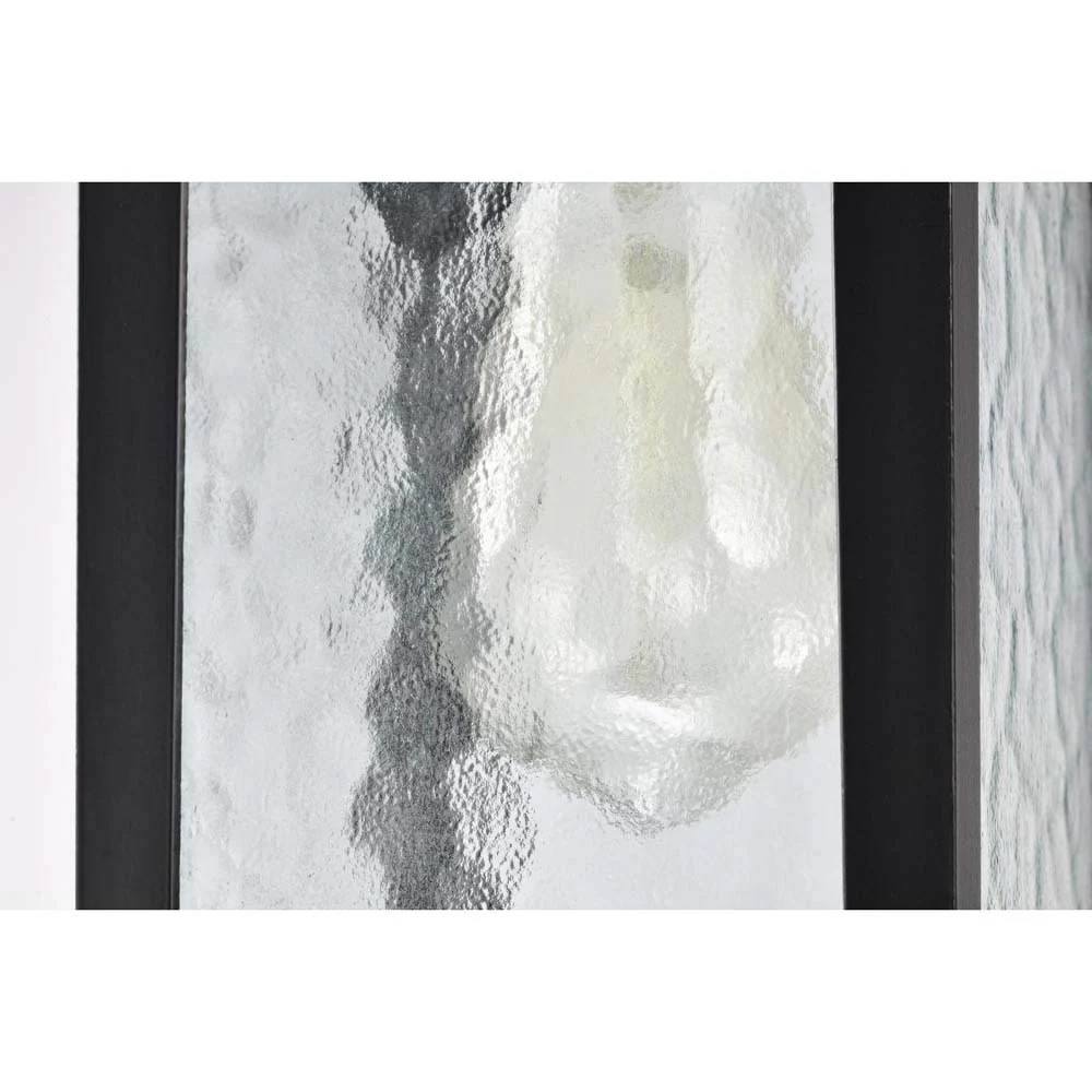 Stillwell Outdoor 14-in Hanging Light Matte Black Finish w/ Clear Water Glass - Image 3