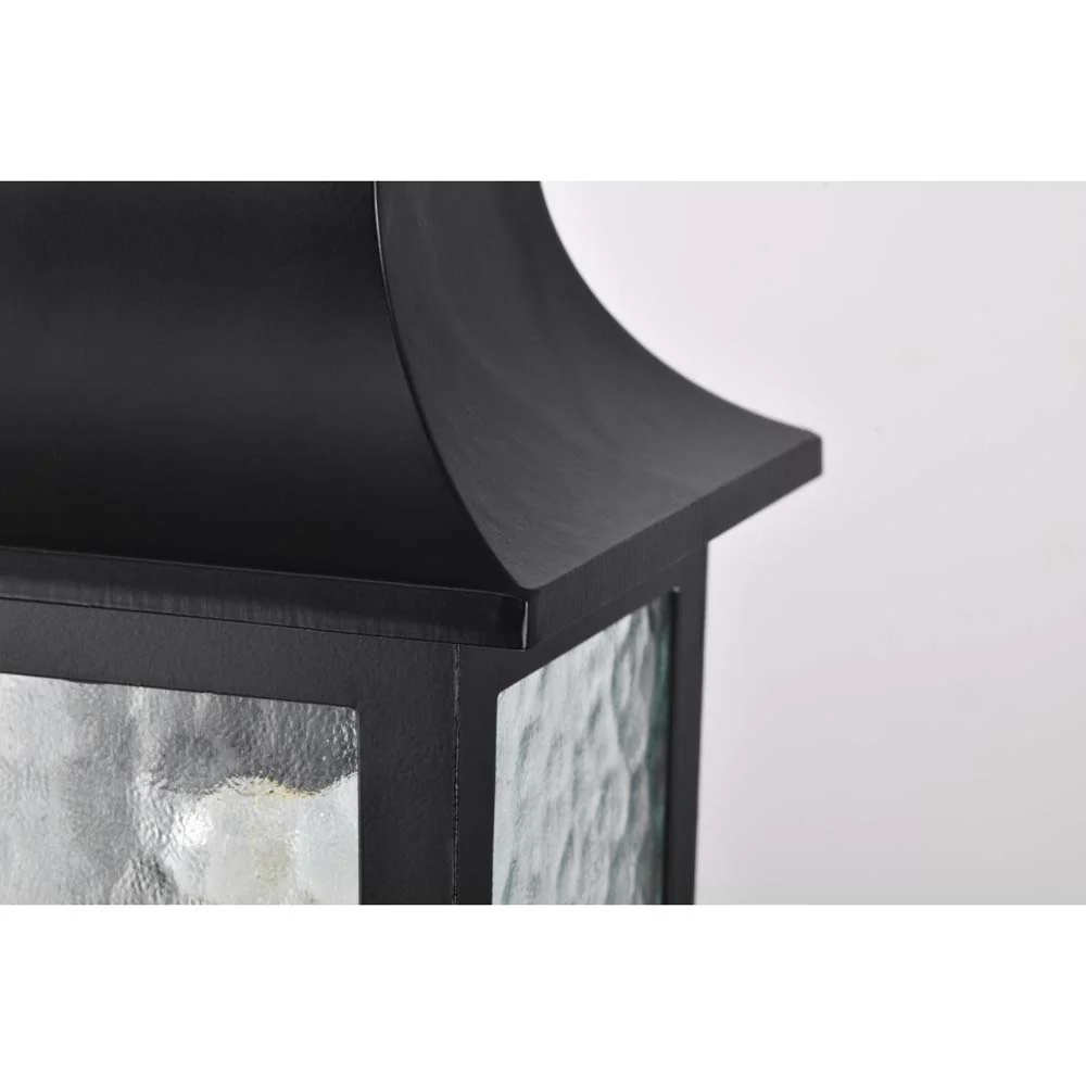 Stillwell Outdoor 14-in Hanging Light Matte Black Finish w/ Clear Water Glass - Image 6