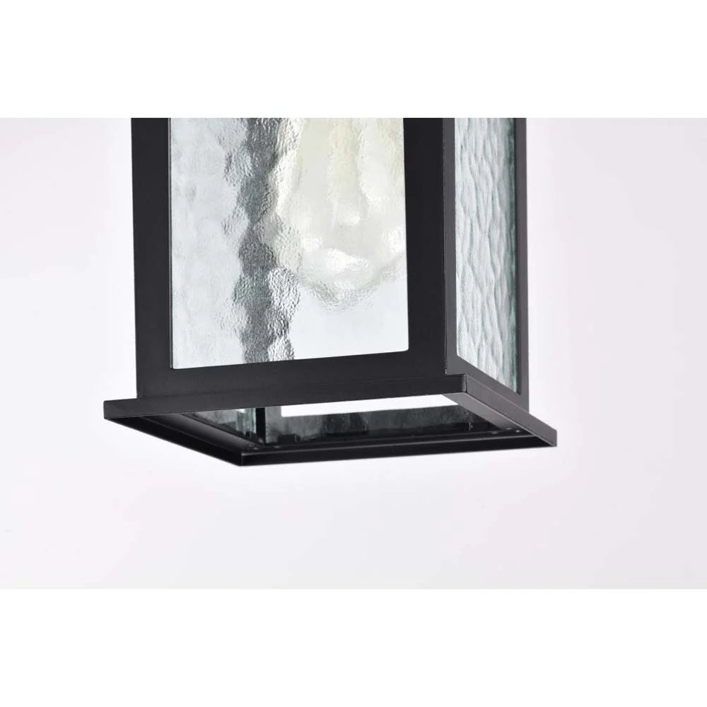 Stillwell Outdoor 14-in Hanging Light Matte Black Finish w/ Clear Water Glass - Image 8