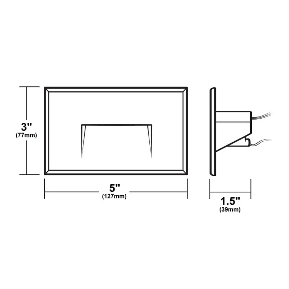 STW Series Horizontal Wet Location LED Step Light Bronze - Image 2