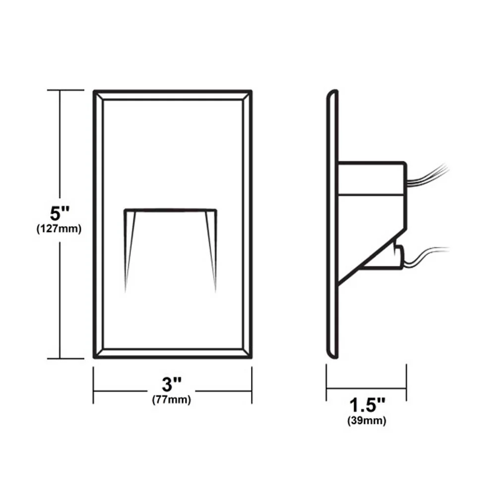 STW Series Vertical Wet Location LED Step Light Black - Image 2