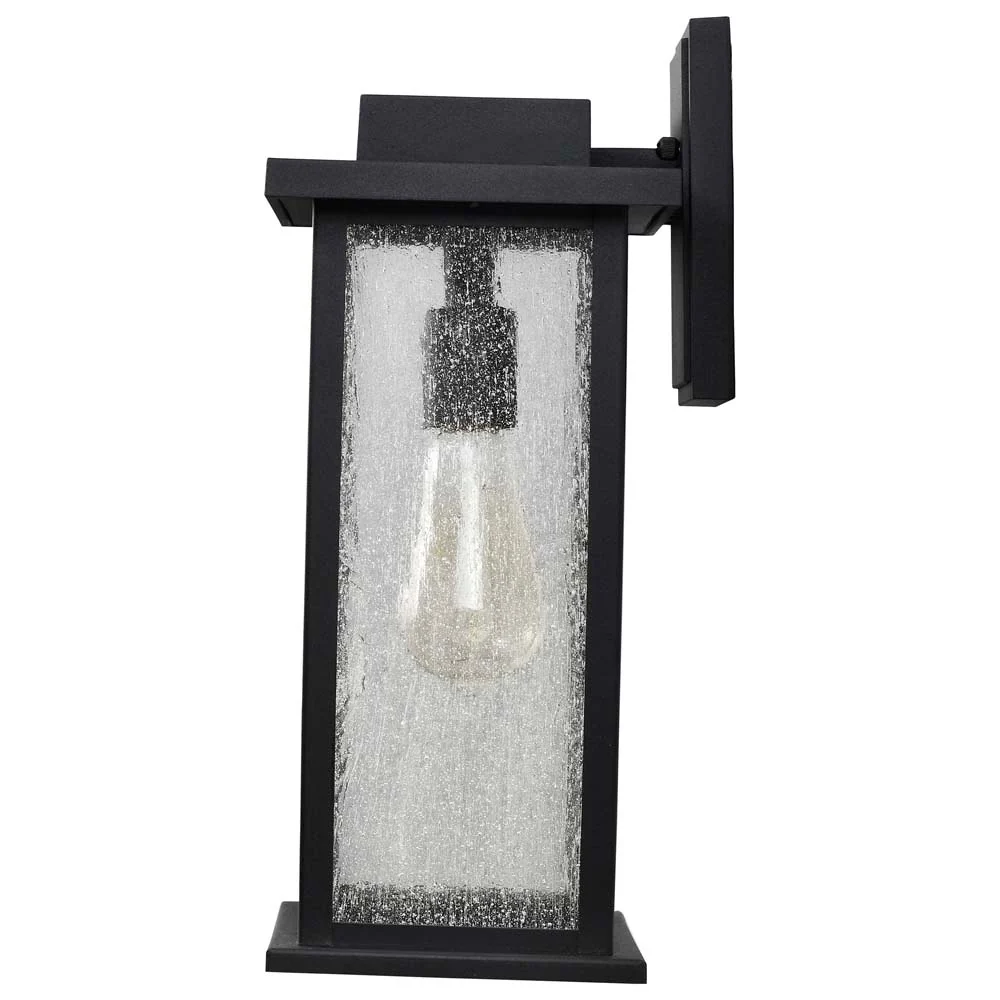 Sullivan Large Wall Lantern Matte Black with Clear Seeded Glass - Image 5