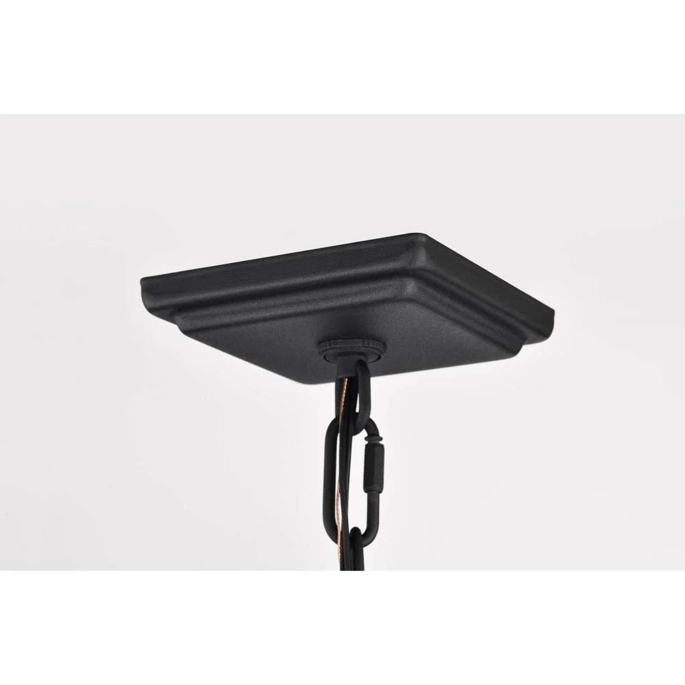 Sullivan Outdoor 16-in Hanging Light Matte Black Finish w/ Clear Seedy Glass - Image 3