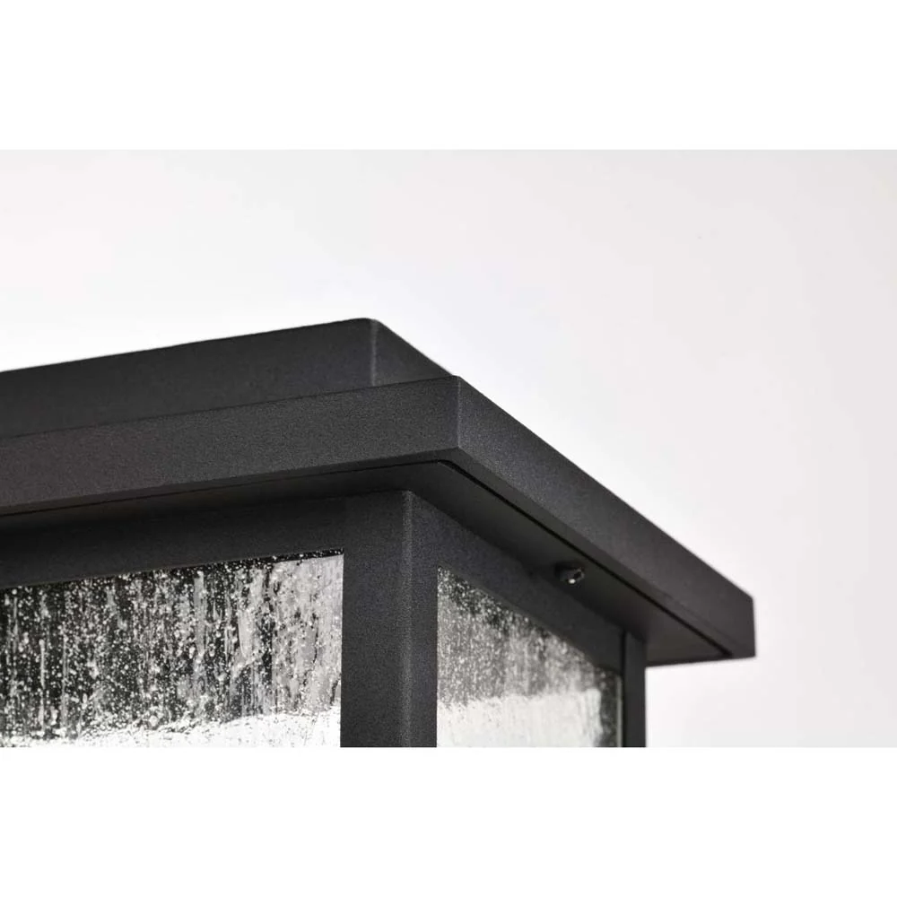 Sullivan Outdoor 17-in Post Light Lantern Matte Black Finish w/ Clear Glass - Image 3