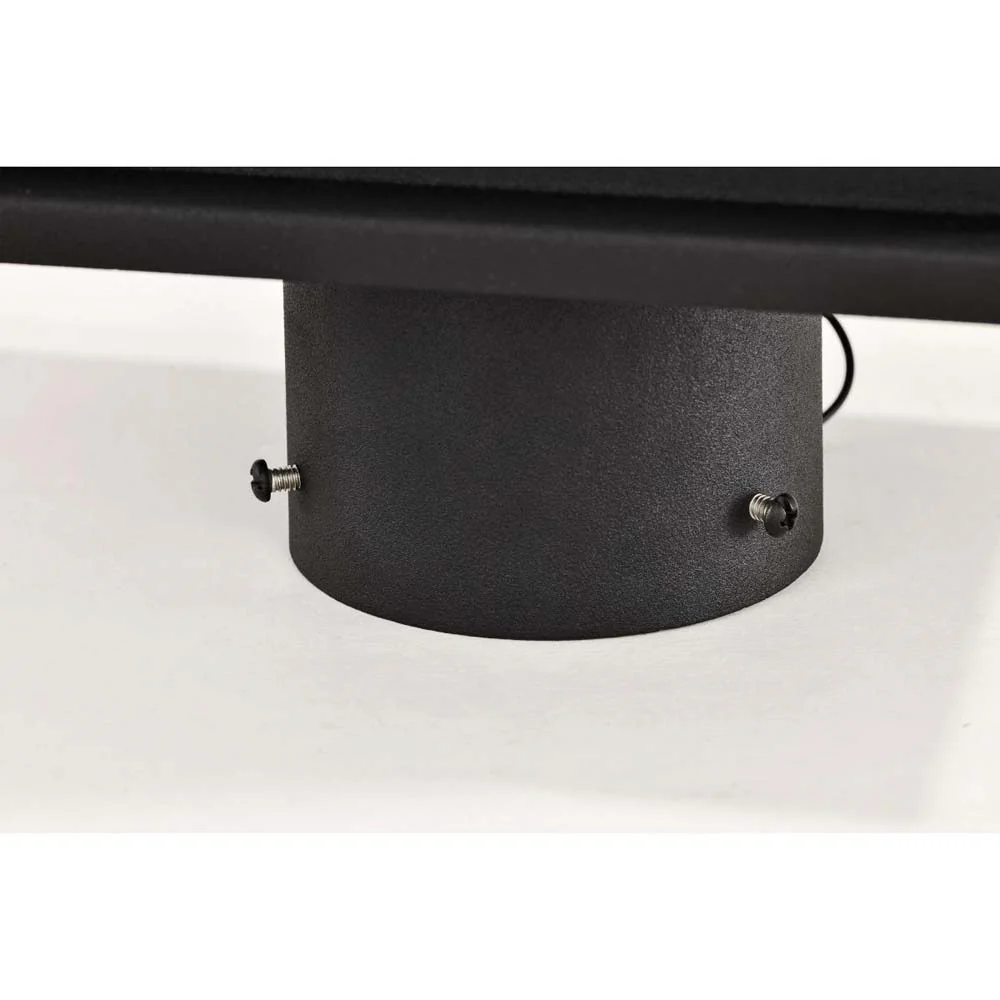 Sullivan Outdoor 17-in Post Light Lantern Matte Black Finish w/ Clear Glass - Image 5