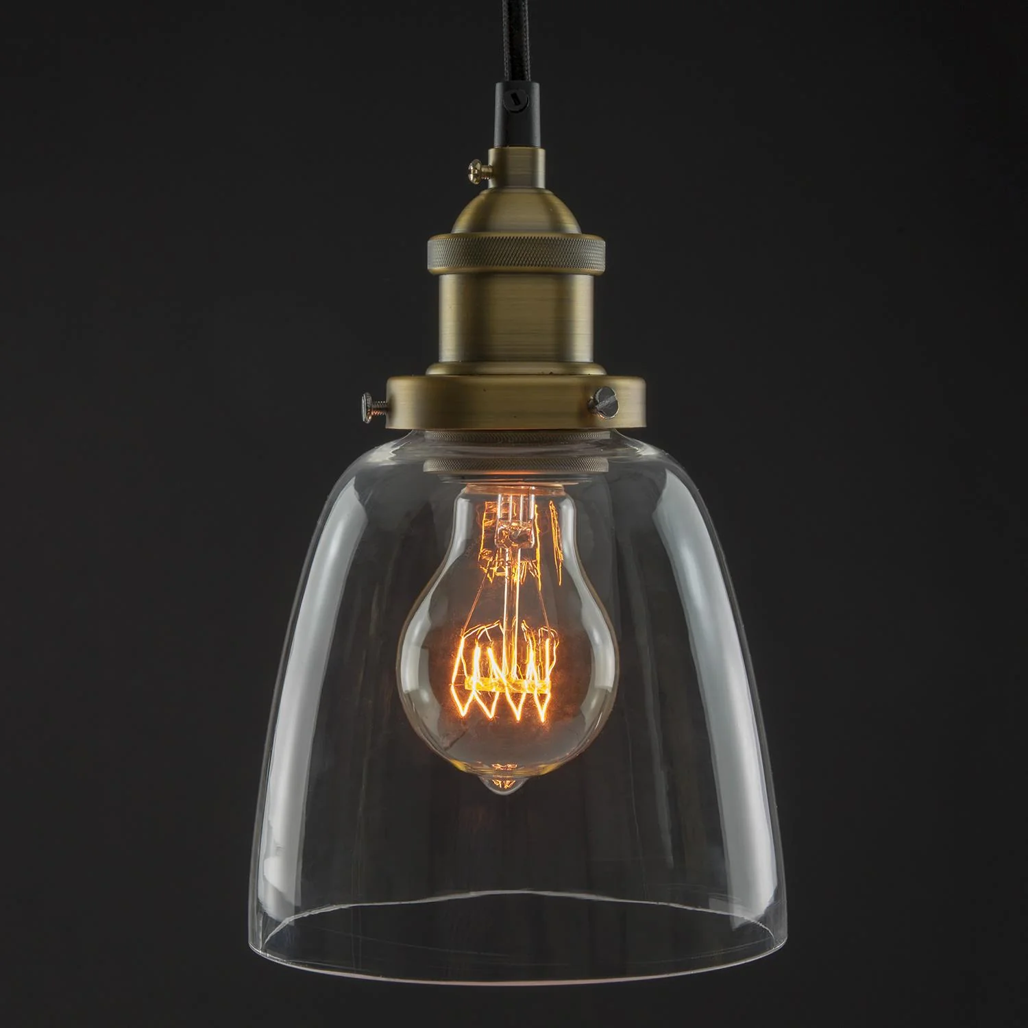 SUNLITE 07002-SU E26 Antique Style Copper Bronze Pendant Light Fixture - Image 2