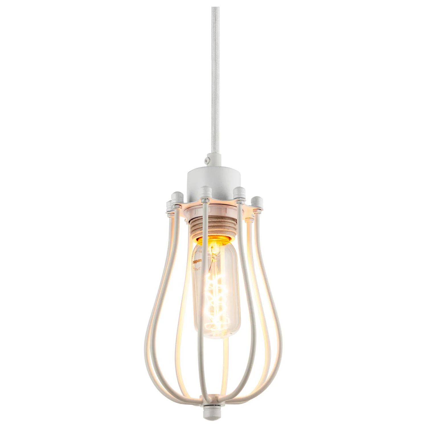 SUNLITE 07014-SU E26 Antique Style White Pendant Light Fixture - Image 2