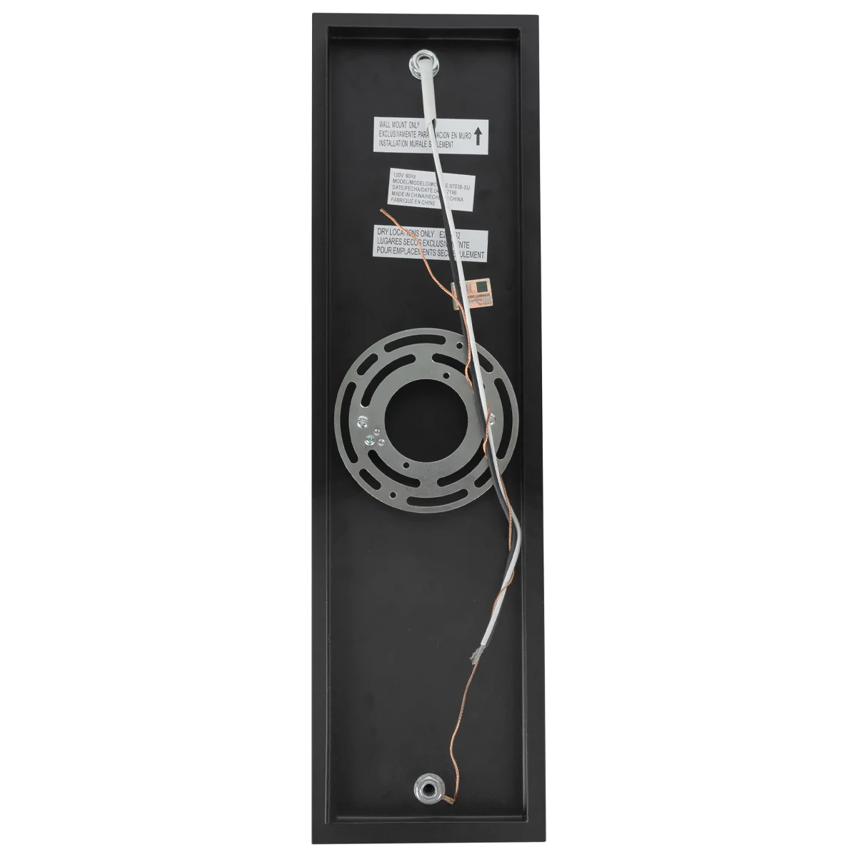 SUNLITE 07038-SU E26 Plate Black Wall Lighting Fixture - Image 5