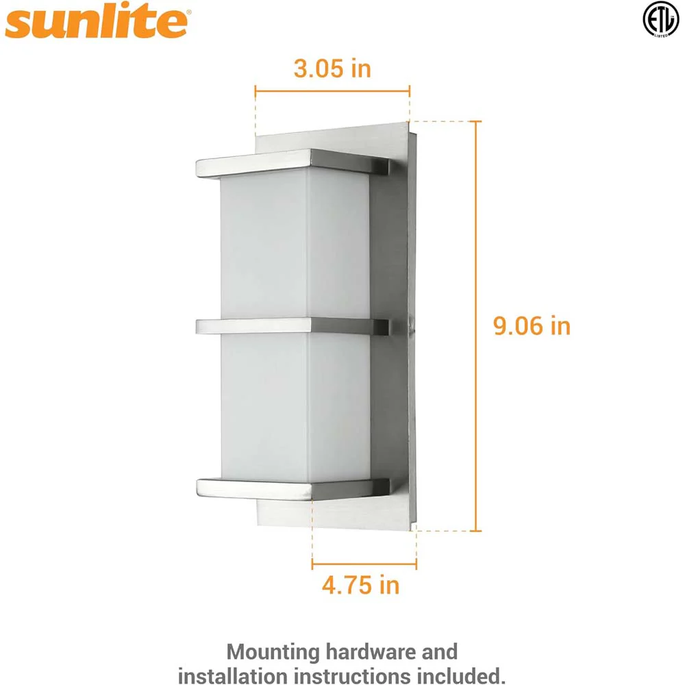 Sunlite 10-In 12w LED Horizontal Band Wall Sconce CCT Selectable - 75w equiv - Image 2