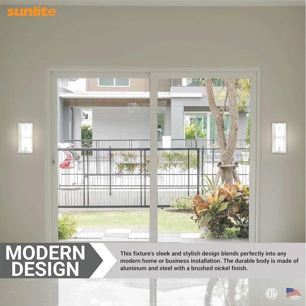 Sunlite 10-In 12w LED Rectangular Wall Sconce CCTSelectable Dimmable - 75w equiv - Image 4