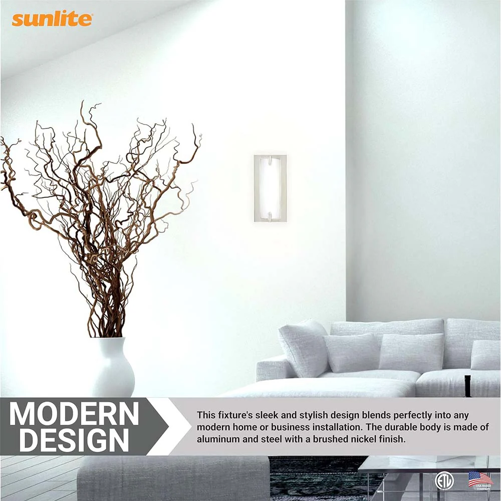 Sunlite 10-In 12w LED Wall Cylinder Sconce CCT Selectable Dimmable - 75w equiv - Image 5
