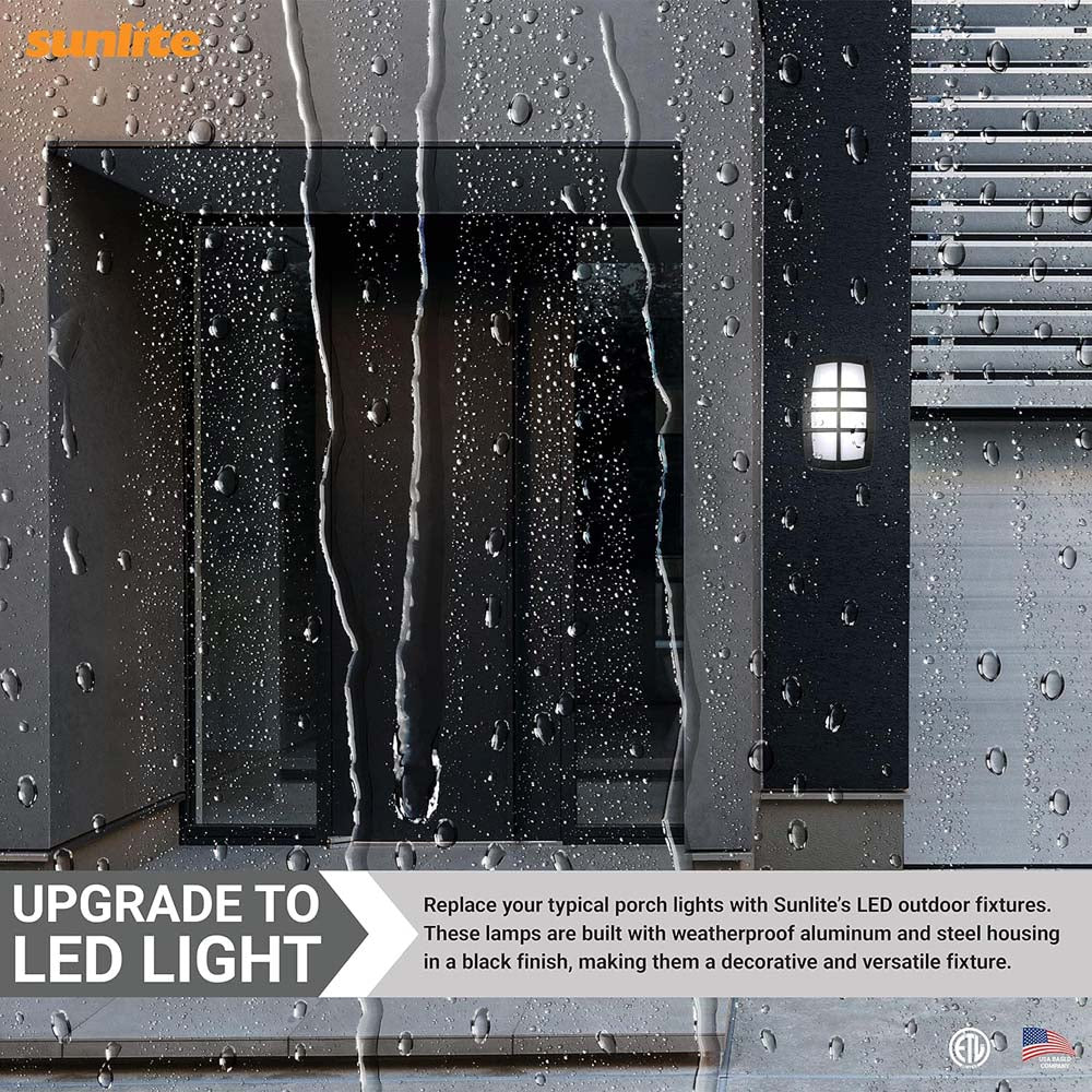 Sunlite 11-In 12w LED Bulkhead Wall Sconce Fixture CCT Selectable - 40w equiv - Image 5