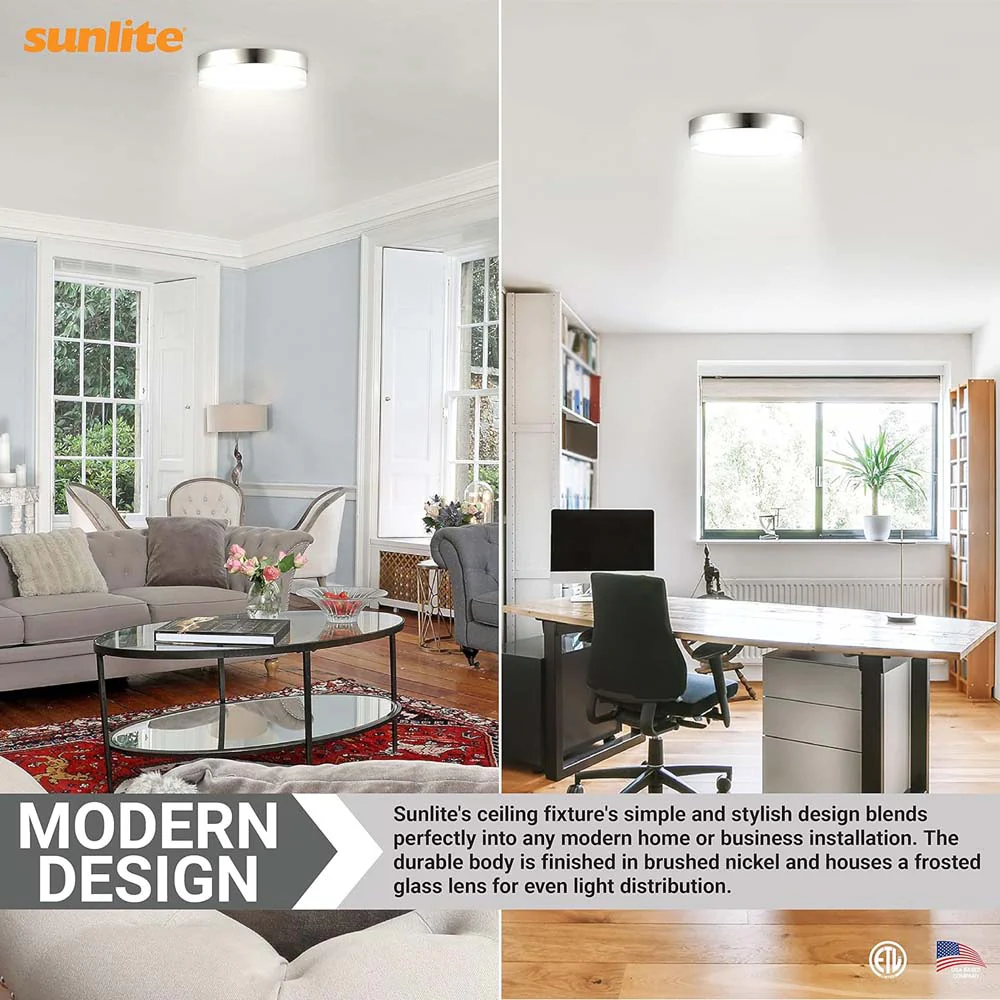 Sunlite 11-in 20w Modern Round Flush Mount Fixture CCT Selectable Dimmable - Image 5