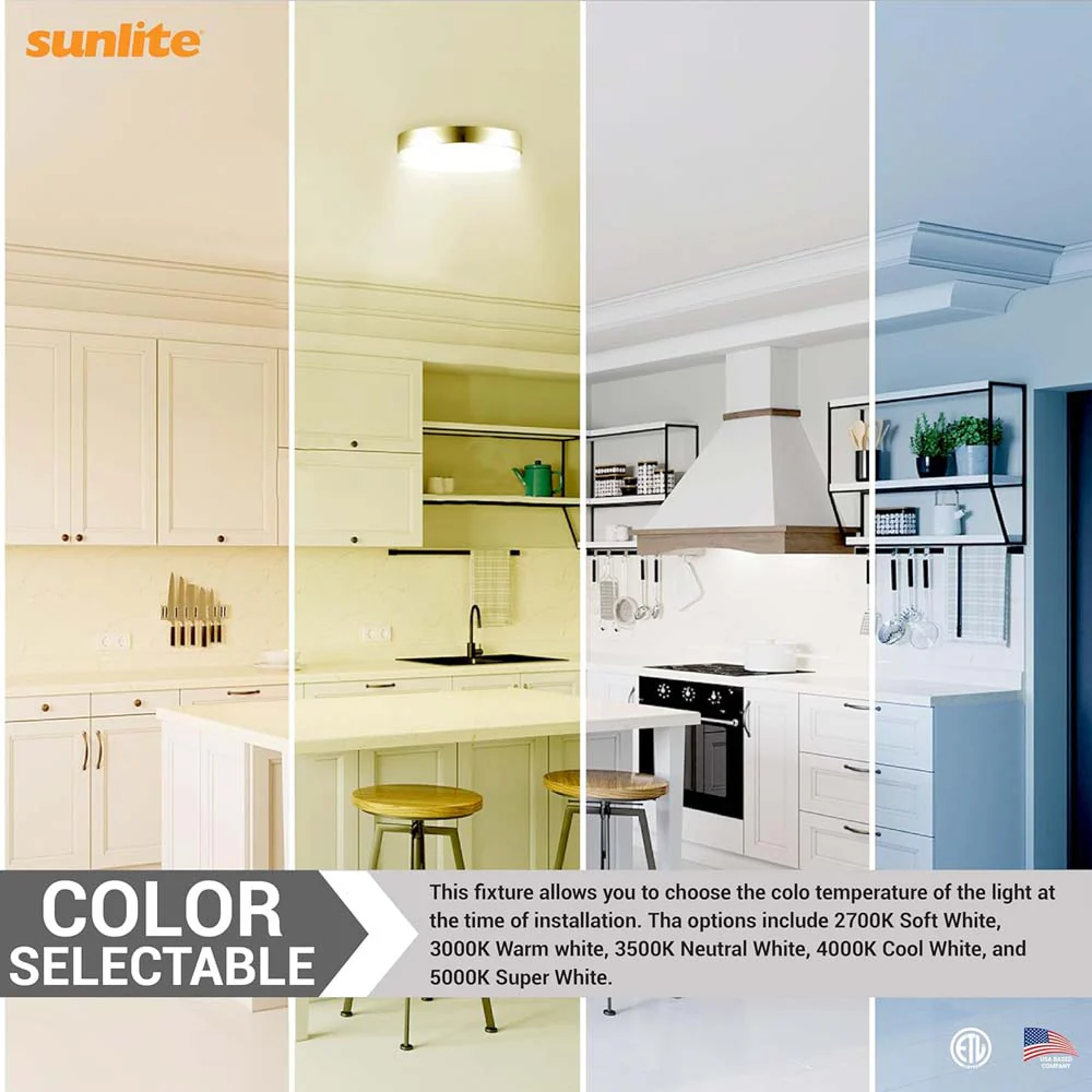 Sunlite 11-in 20w Modern Round Flush Mount Fixture CCT Selectable Dimmable - Image 7