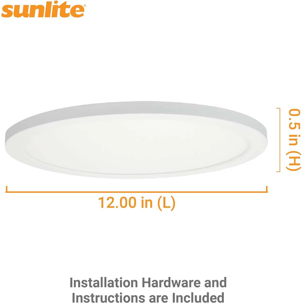 Sunlite 12-in 22w LED Round Mini Panel CCT Selectable Fixture - 150w equiv - Image 5
