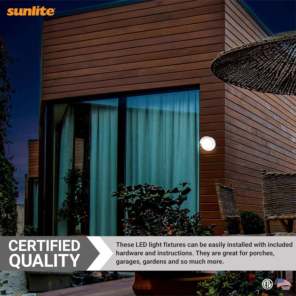 Sunlite 12w LED Canopy Round Modern Outdoor Fixture CCT Selectable - 60w equiv - Image 7