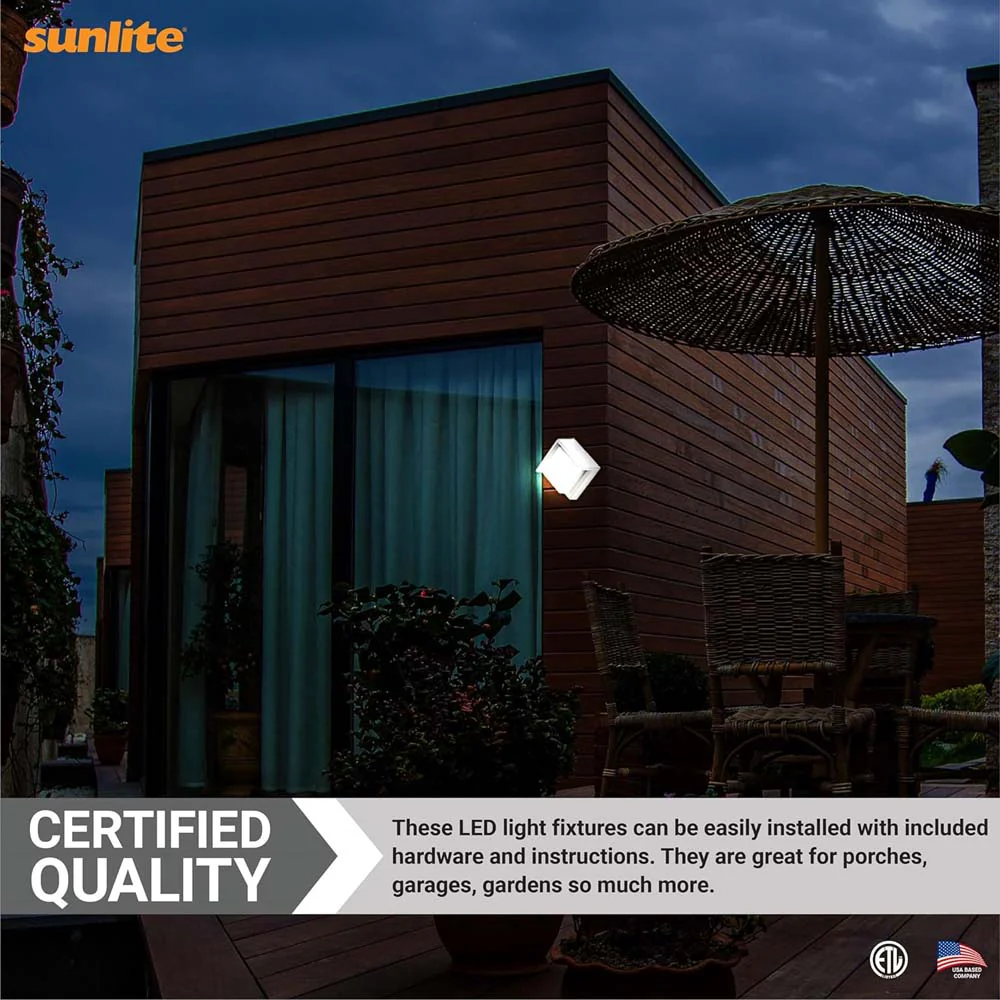 Sunlite 12w LED Canopy Square Modern Outdoor Fixture CCT Selectable - 60w equiv - Image 7