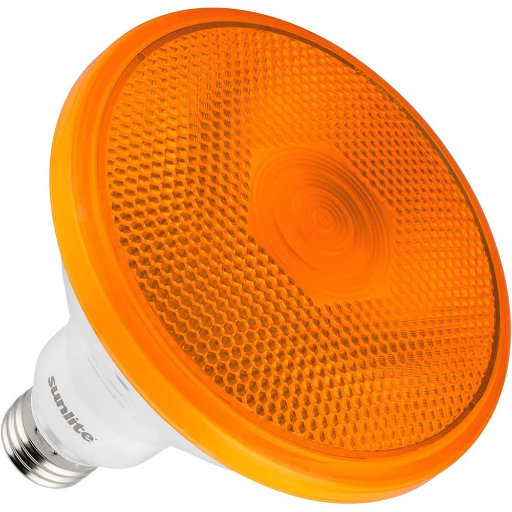 Sunlite 12w LED PAR38 Orange Decorative Holiday Lighting E26 Base Spot Bulb - Image 2