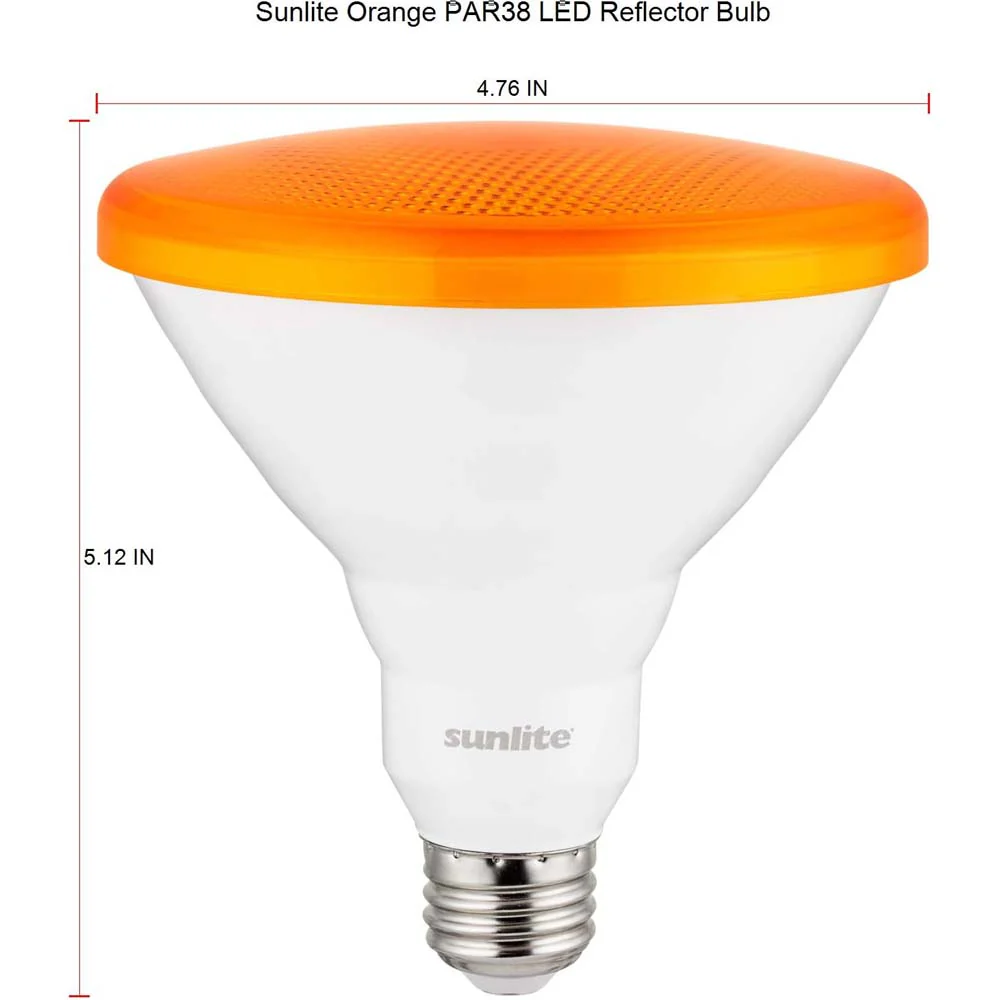 Sunlite 12w LED PAR38 Orange Decorative Holiday Lighting E26 Base Spot Bulb - Image 3