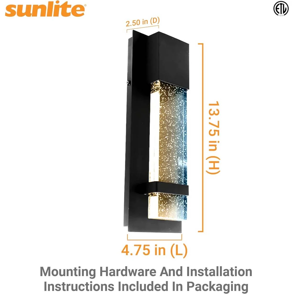 Sunlite 12w LED Raindrop Outdoor Wall Sconce Fixture CCT Selectable - 60w equiv - Image 2
