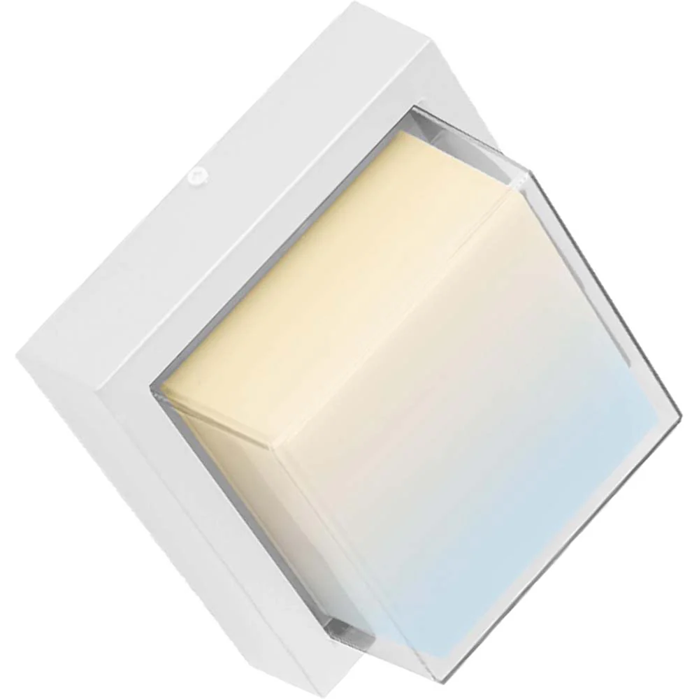 Sunlite 12w LED White Square Modern Outdoor Fixture CCT Selectable - 60w equiv
