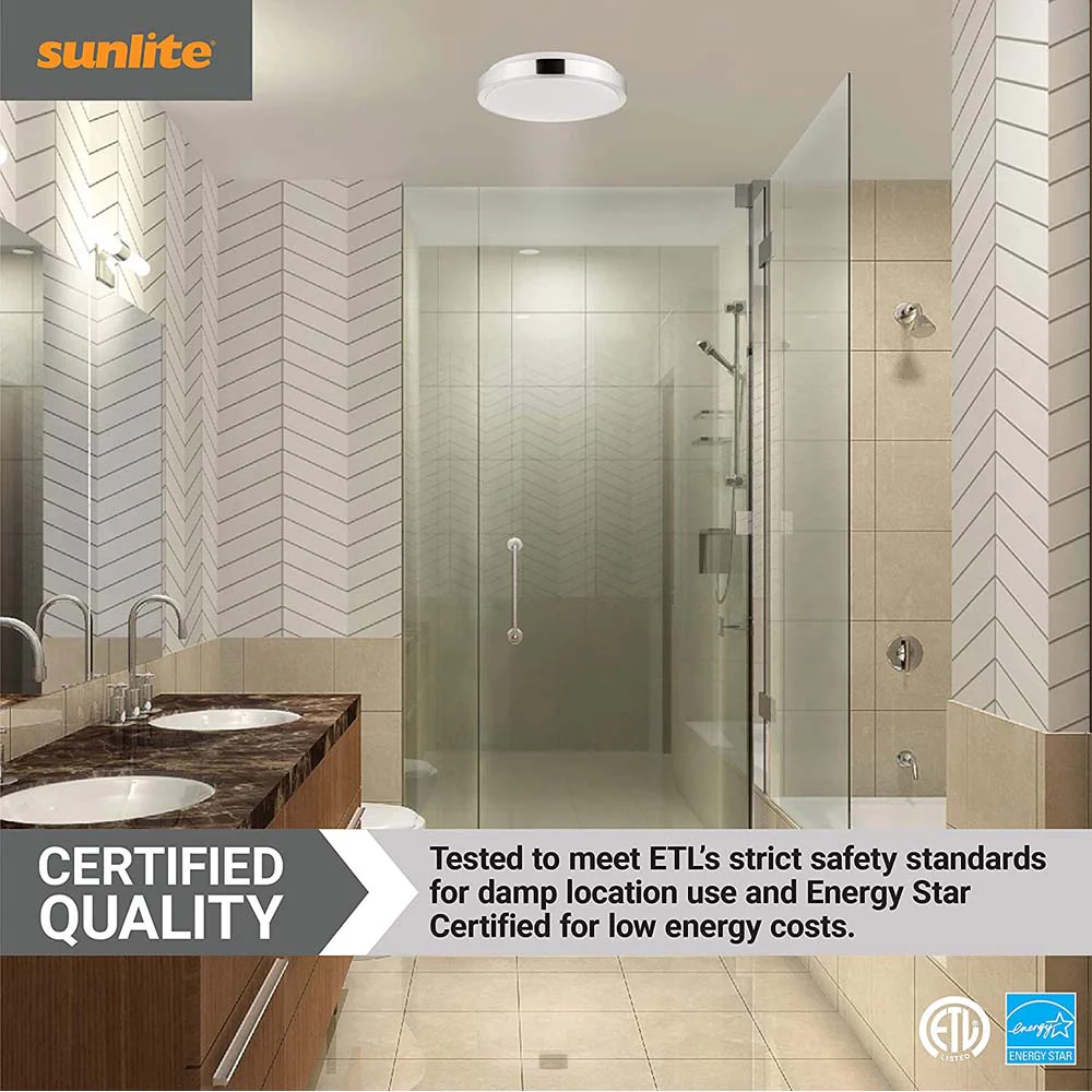 Sunlite 13-inRound LED Solid Band Fixture CCT Tunable White Finish - 100w-equiv - Image 5