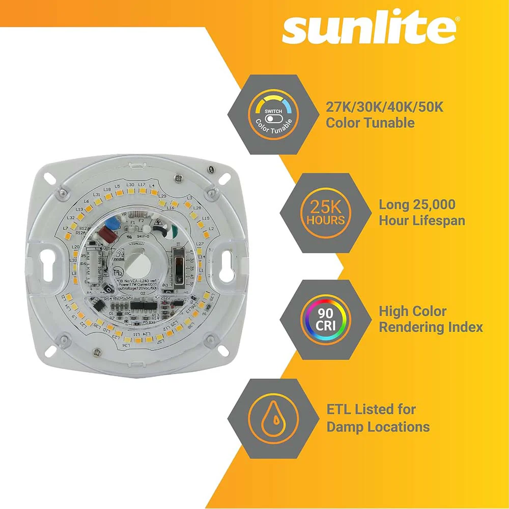 Sunlite 14-in 17w LED Light Engine CCT Lumens Selectable Dimmable - 80w equiv - Image 4