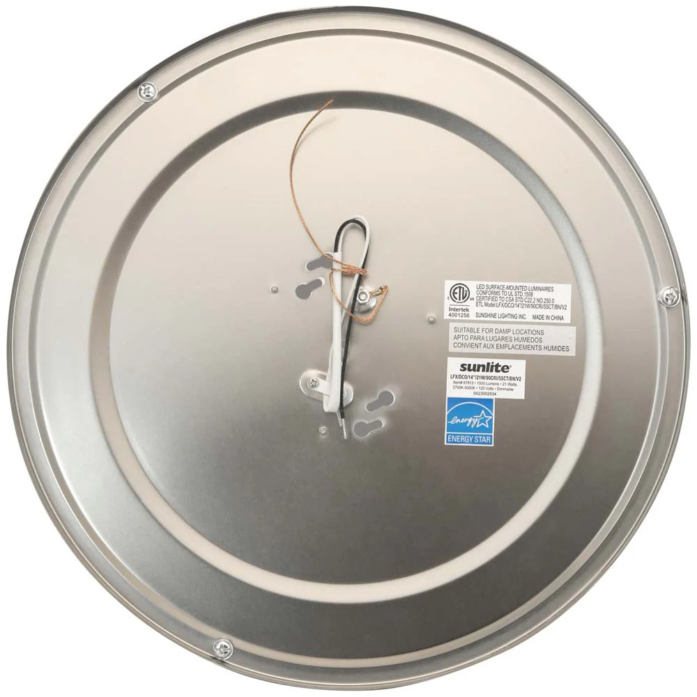 Sunlite 14-in 21w Decorative Flush Mount Ceiling Light Fixture - Image 3