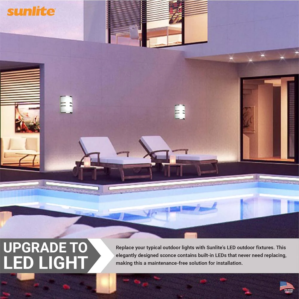 Sunlite 15w LED Half Cylinder Wall Sconce Fixture CCT Selectable - 75w equiv - Image 5