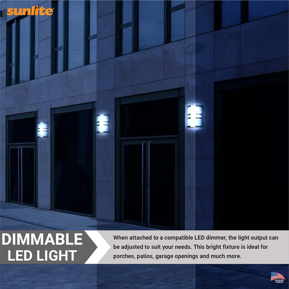Sunlite 15w LED Half Cylinder Wall Sconce Fixture CCT Selectable - 75w equiv - Image 6