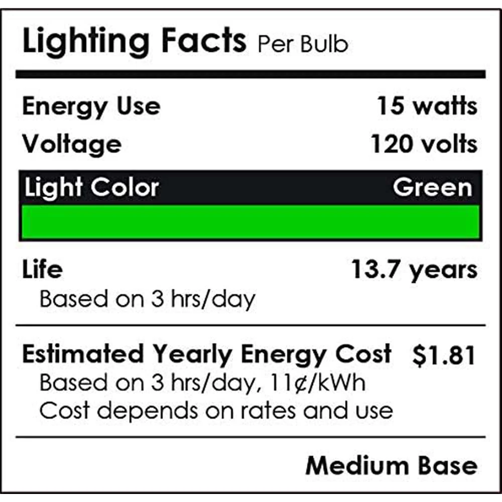Sunlite 15w LED PAR38 Green Colored E26 Base Floodlight Bulb - 75W Equiv - Image 5