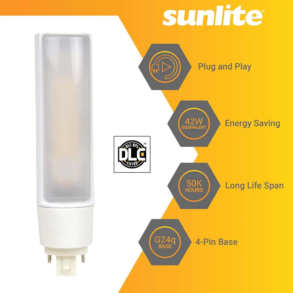 Sunlite 16w LED Plug & Play PL Horizontal Bulb G24q 3500K Ballast Dependent - Image 3