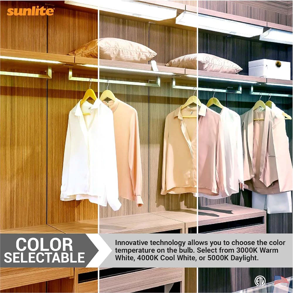 Sunlite 18-In 10w LED Under Cabinet Hardwired Fixture CCT Selectable - 60w equiv - Image 7