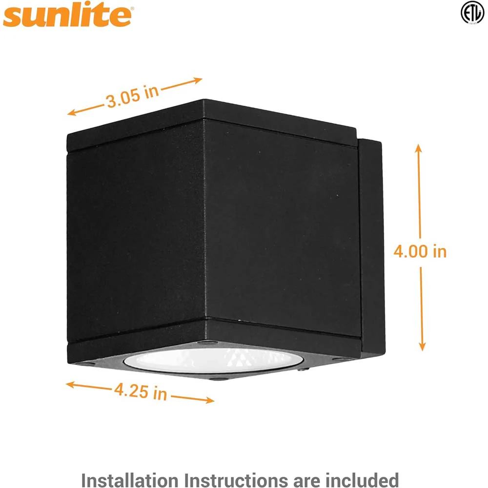 Sunlite 18w LED Cube Up And Down Outdoor Light Fixture CCT Selectable 120v - Image 2