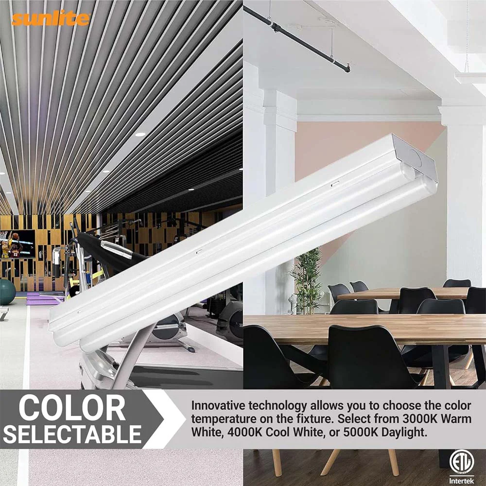 Sunlite 2-in 20w LED Linear Strip Light Fixture CCT Selectable Dimmable 120-277 - Image 4