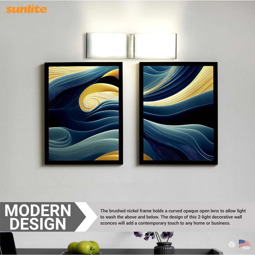 Sunlite 20w 2-Lights LED Decorative Vanity Fixture CCT Selectable -100w equiv - Image 5
