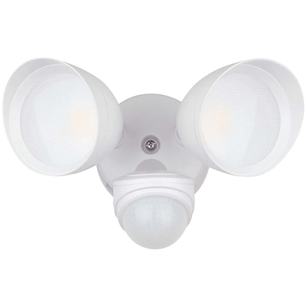 Sunlite 20w LED Outdoor Dual Head Security with Motion Sensor 3000K Fixture - Image 2